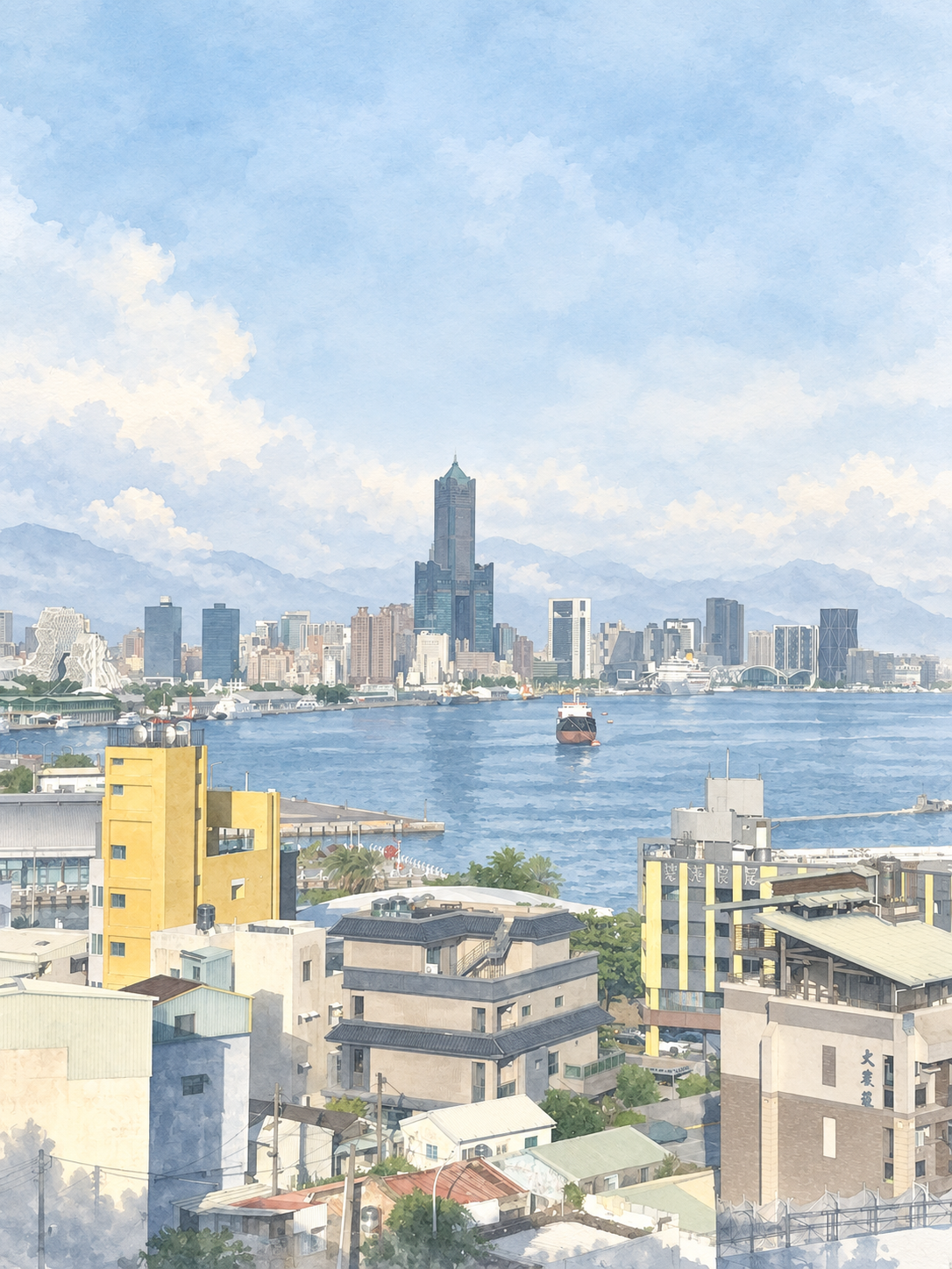 The harbor skyline