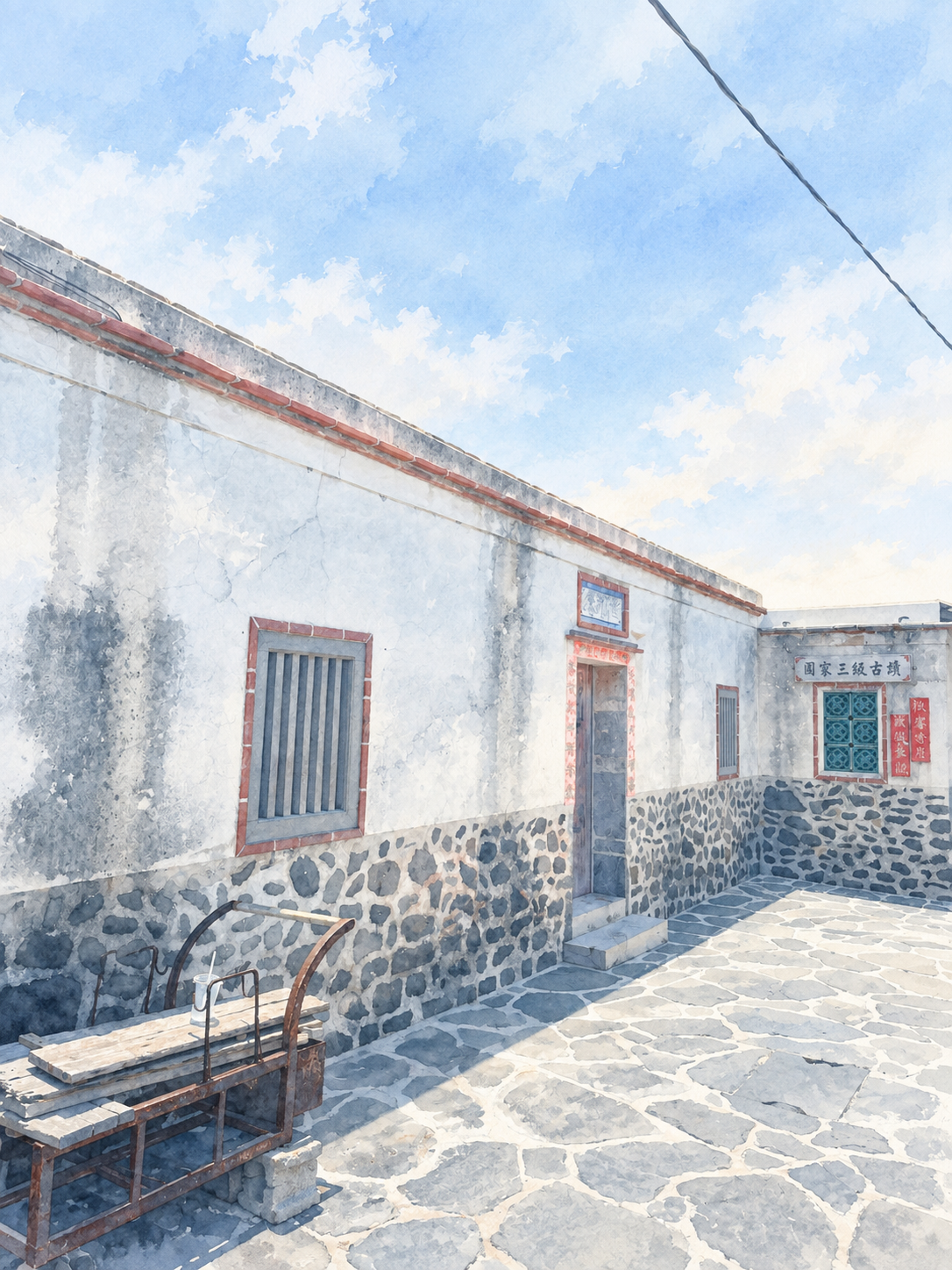 A stone-walled old house