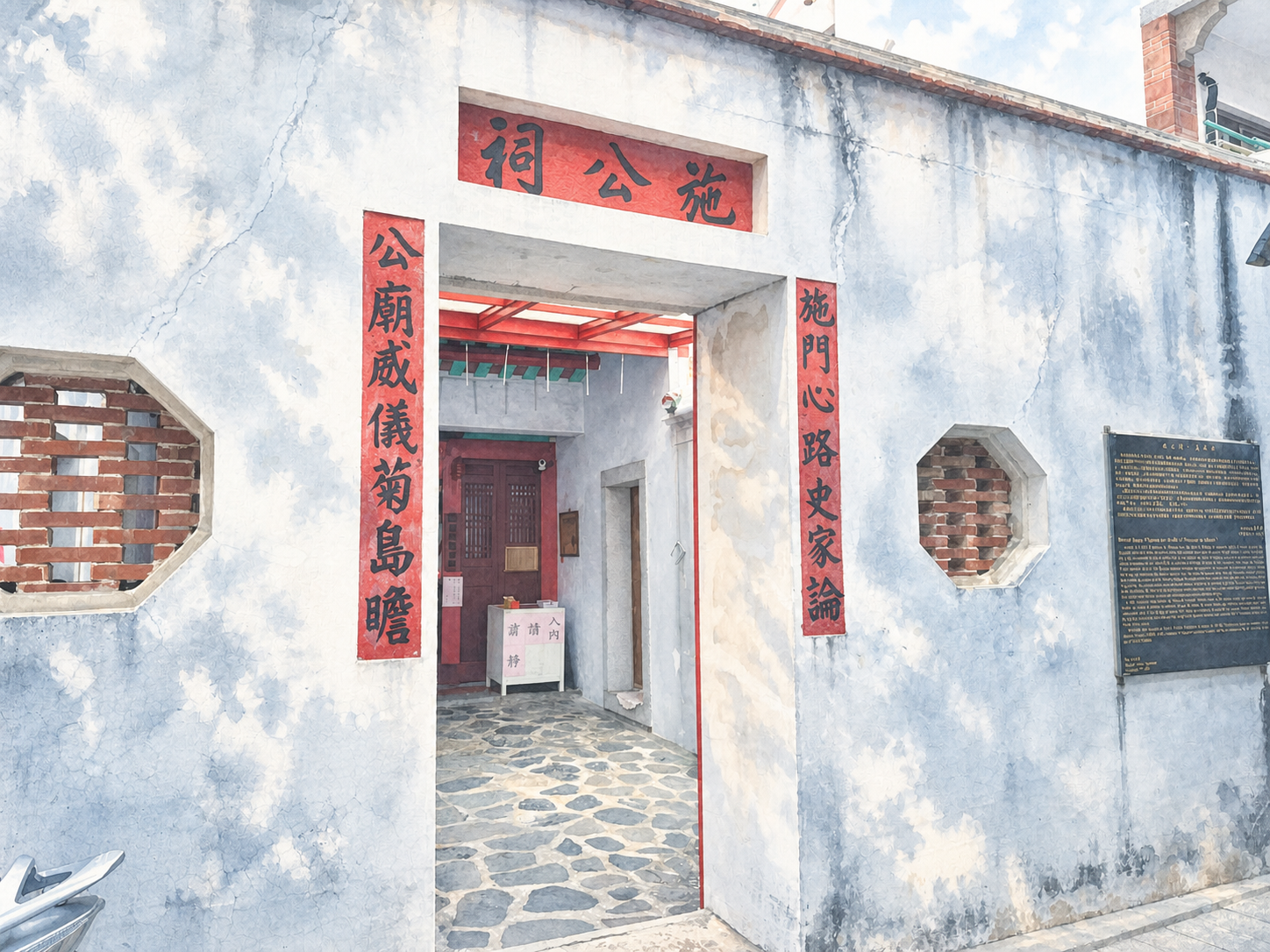 The entrance to a shrine in Penghu